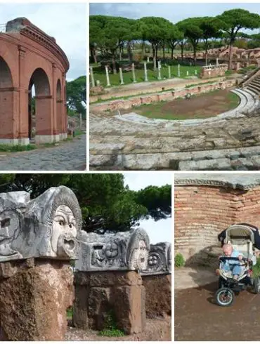 Rome avec bébé en voyage à Ostia Antica