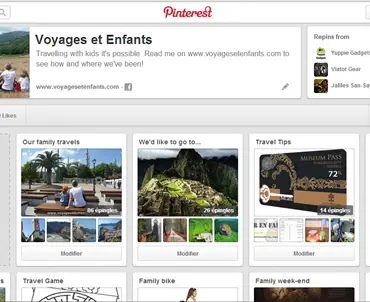 Mes voyages et Pinterest