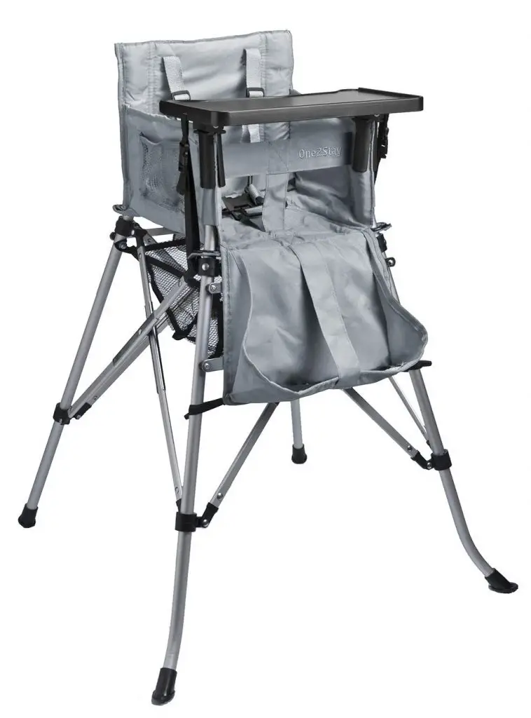 CozyBaby Chaise haute portable lavable en tissu de voyage facile à siège  Noir 