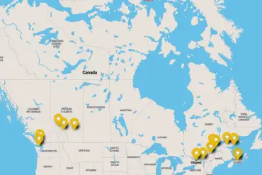 Carte Canada en famille que voir avec enfant