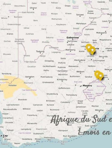 Afrique du Sud en camping-car carte itinéraire