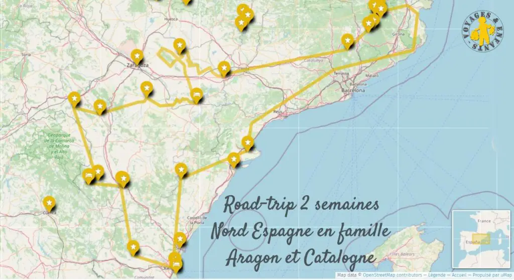 Notre itinéraire dans le Nord Est de l'Espagne de 15 jours