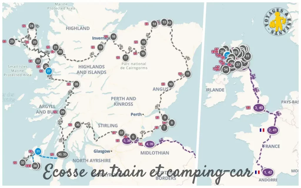 Ecosse en train et camping-car