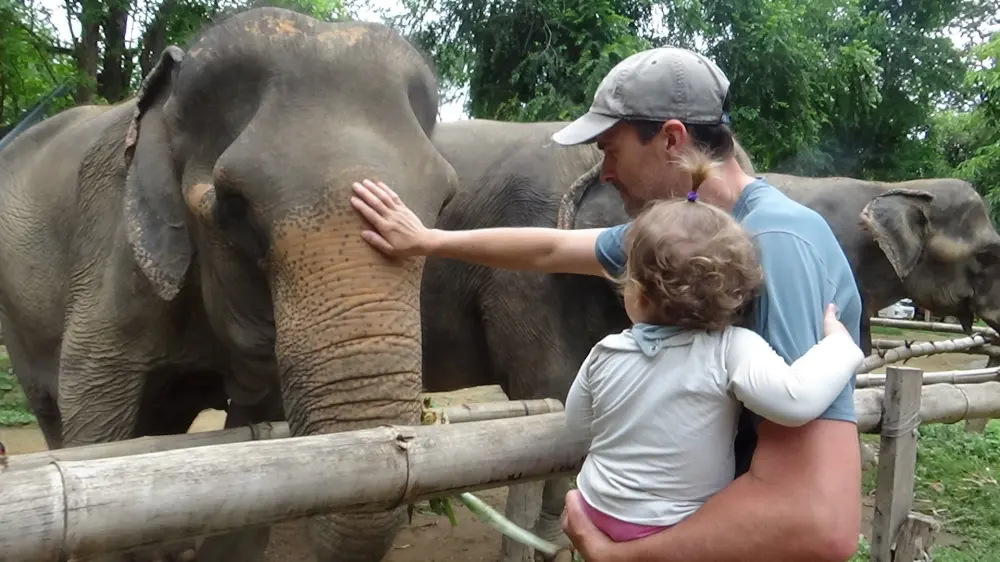 Thailande centrale avec bébé