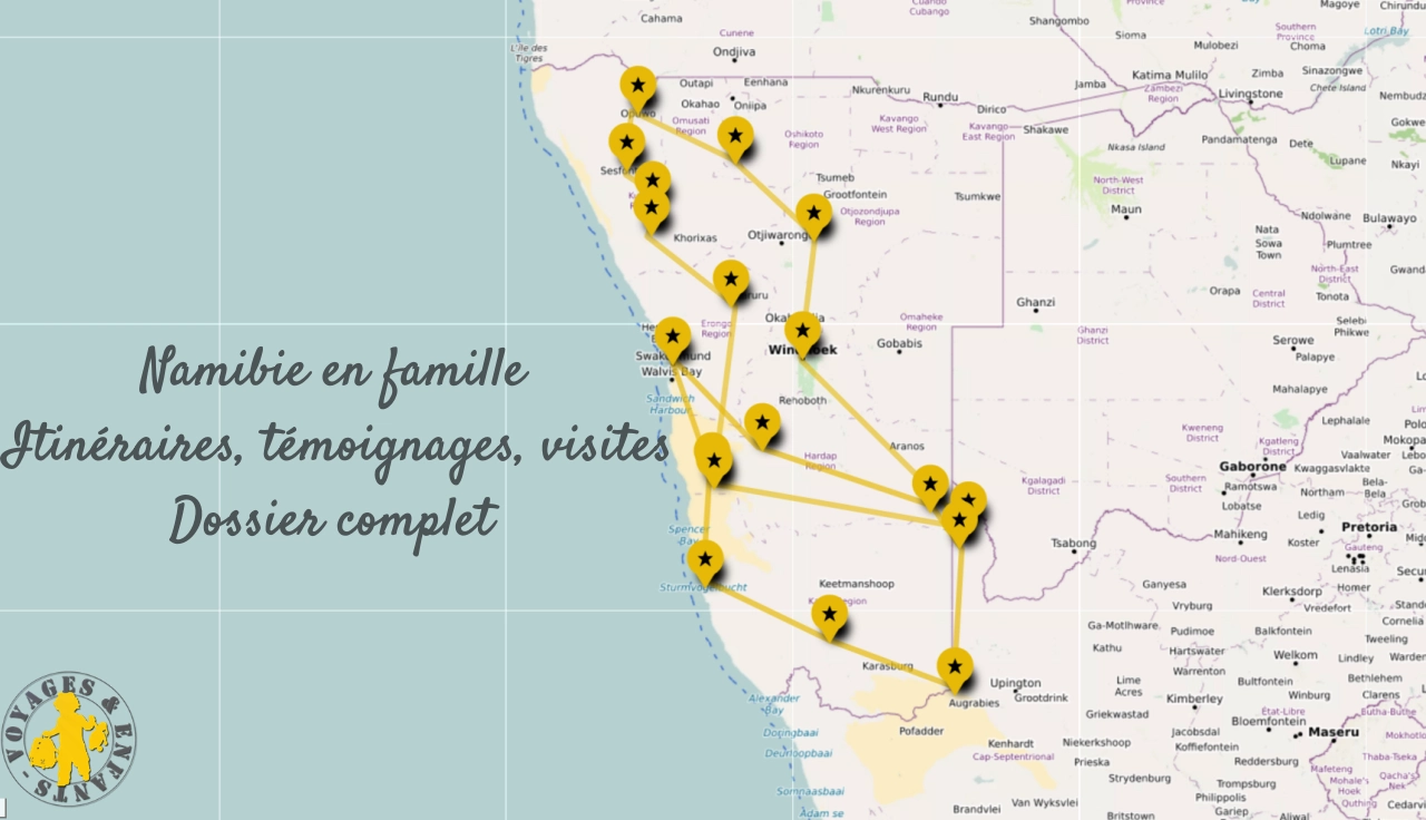 Namibie en famille dossier itinéraire témoignages