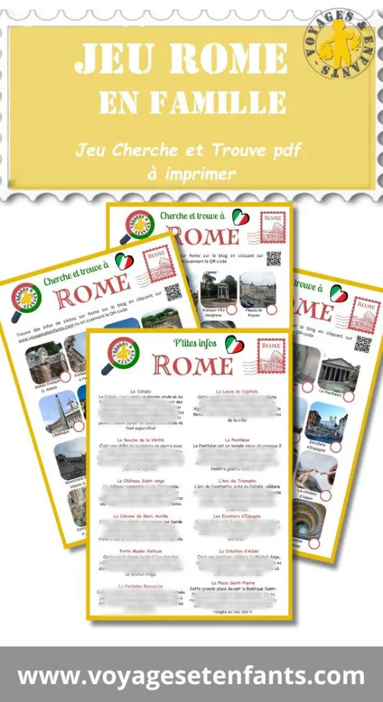 Jeu pdf enfant Cherche et Trouve Rome