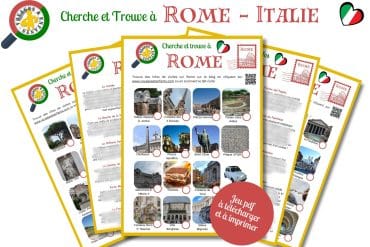 Jeux pdf enfant Rome Cherche et trouve