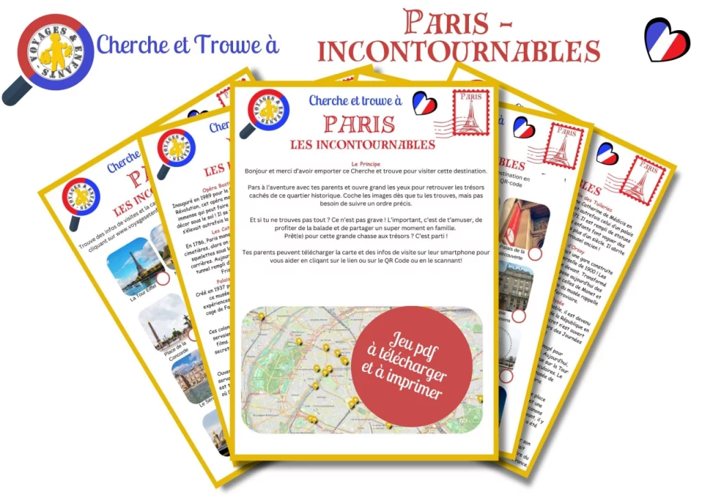 Jeu de piste Paris Cherche et Trouve pdf pour enfant